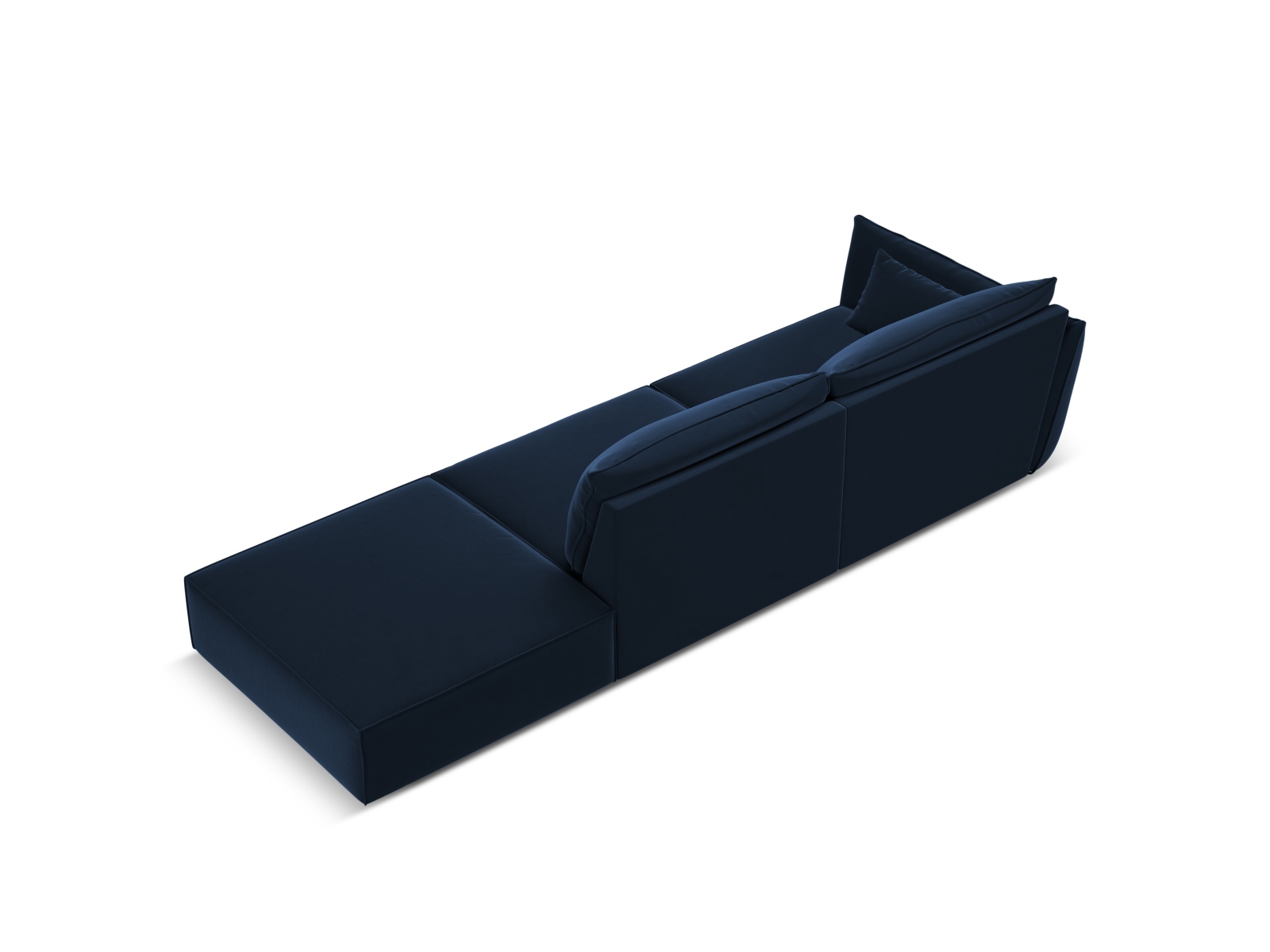 Right Velvet Sofa, "Kaelle", 4 Seats, 264x110x85