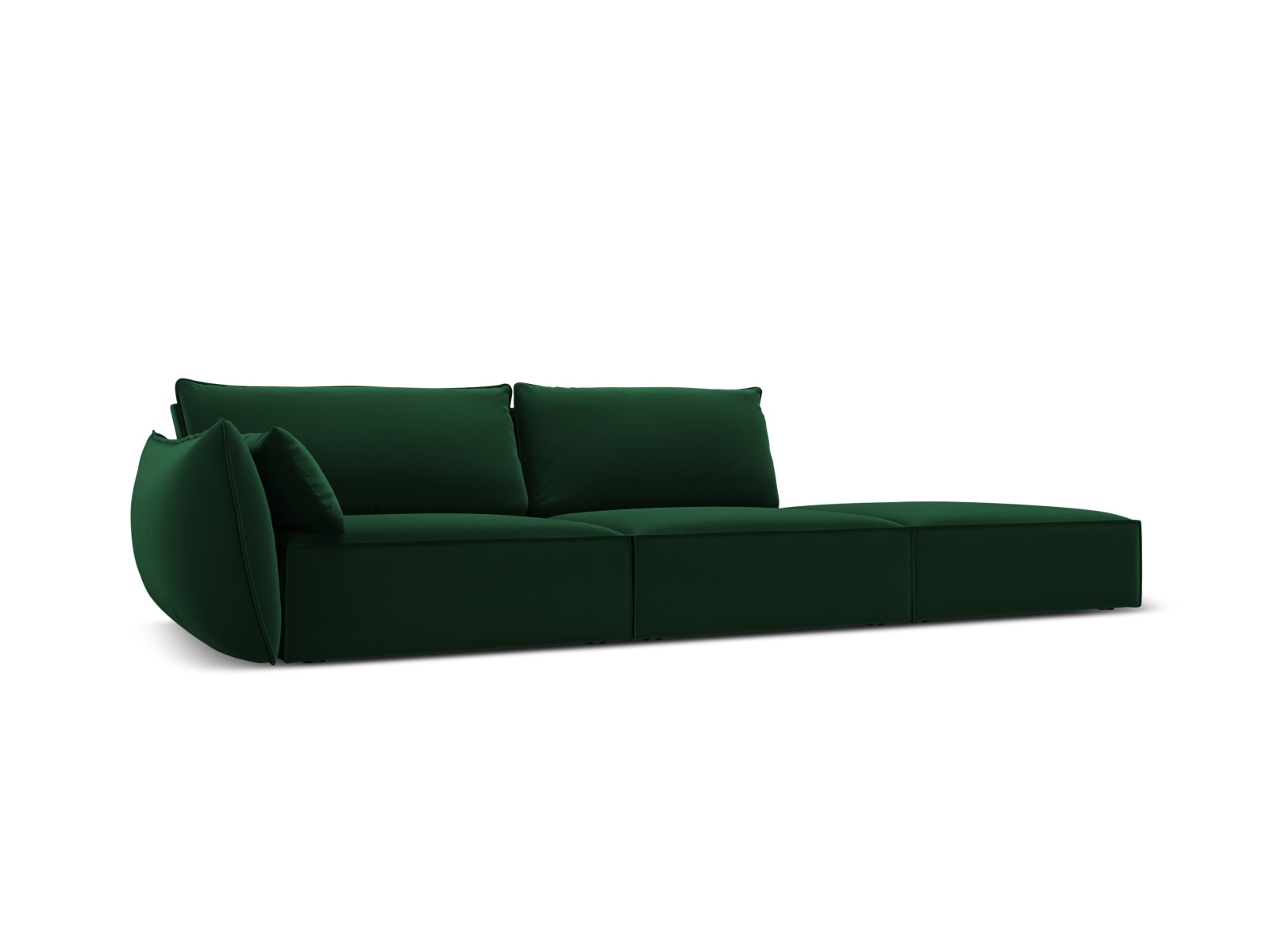 Right Velvet Sofa, "Kaelle", 4 Seats, 264x110x85