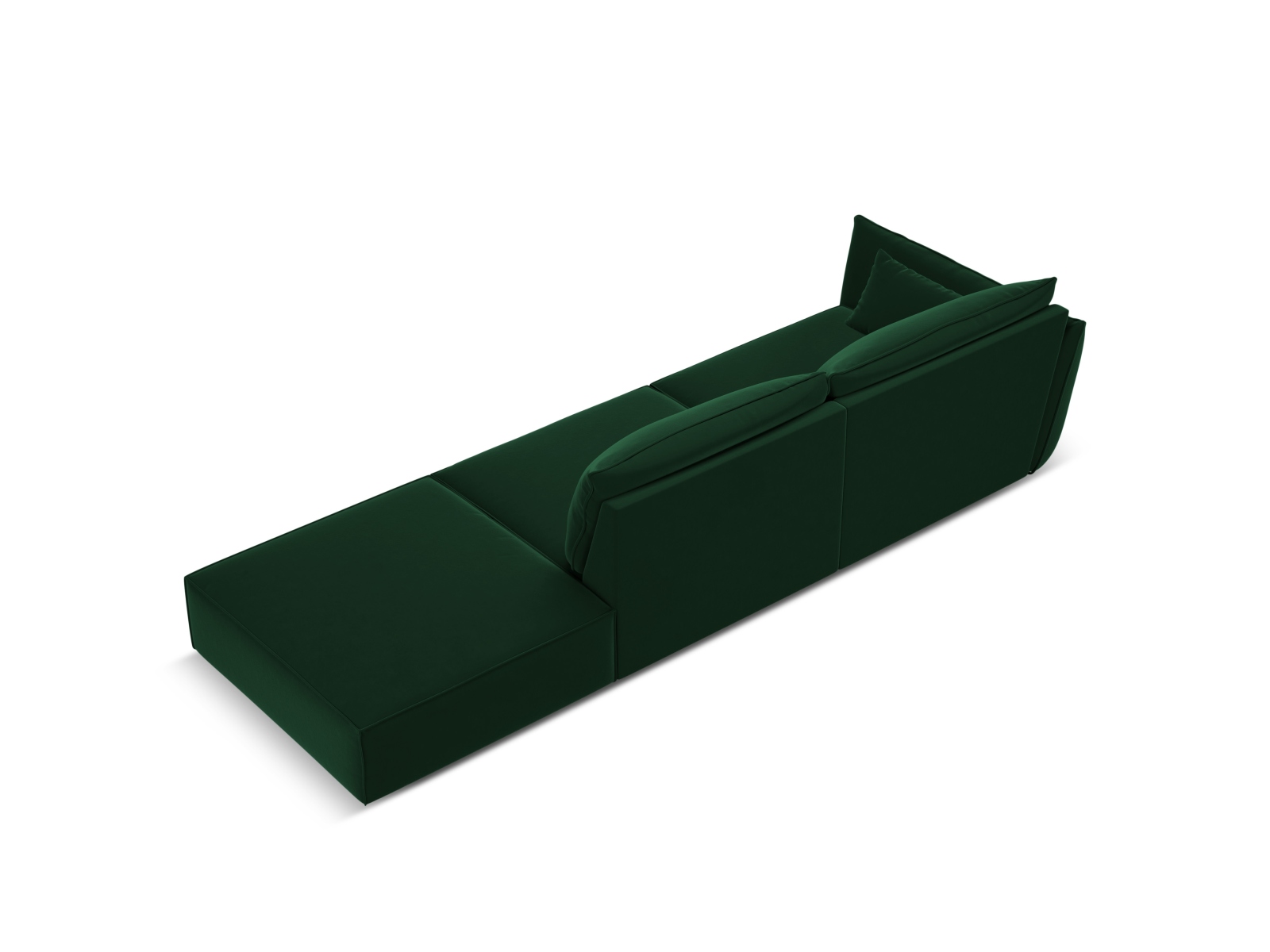 Right Velvet Sofa, "Kaelle", 4 Seats, 264x110x85
