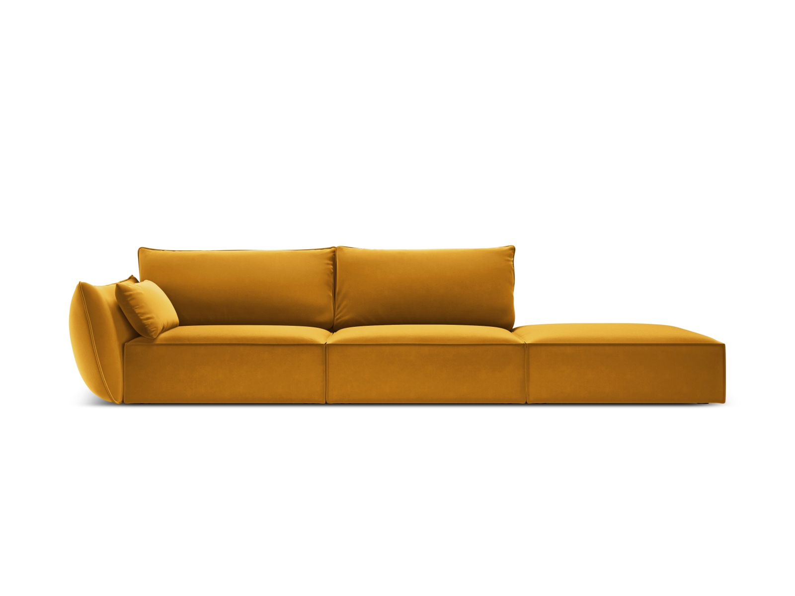 Right Velvet Sofa, "Kaelle", 4 Seats, 264x110x85