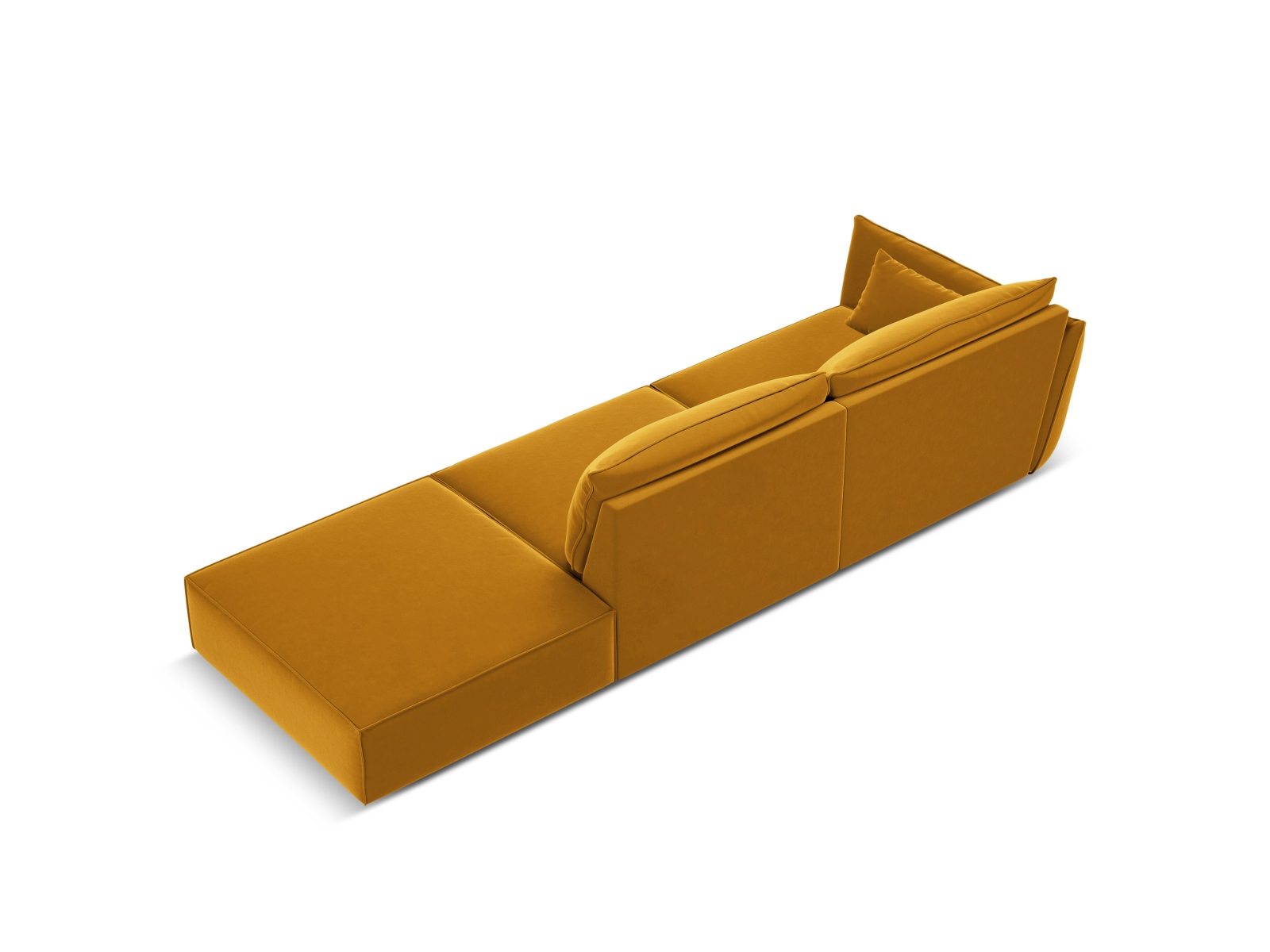 Right Velvet Sofa, "Kaelle", 4 Seats, 264x110x85