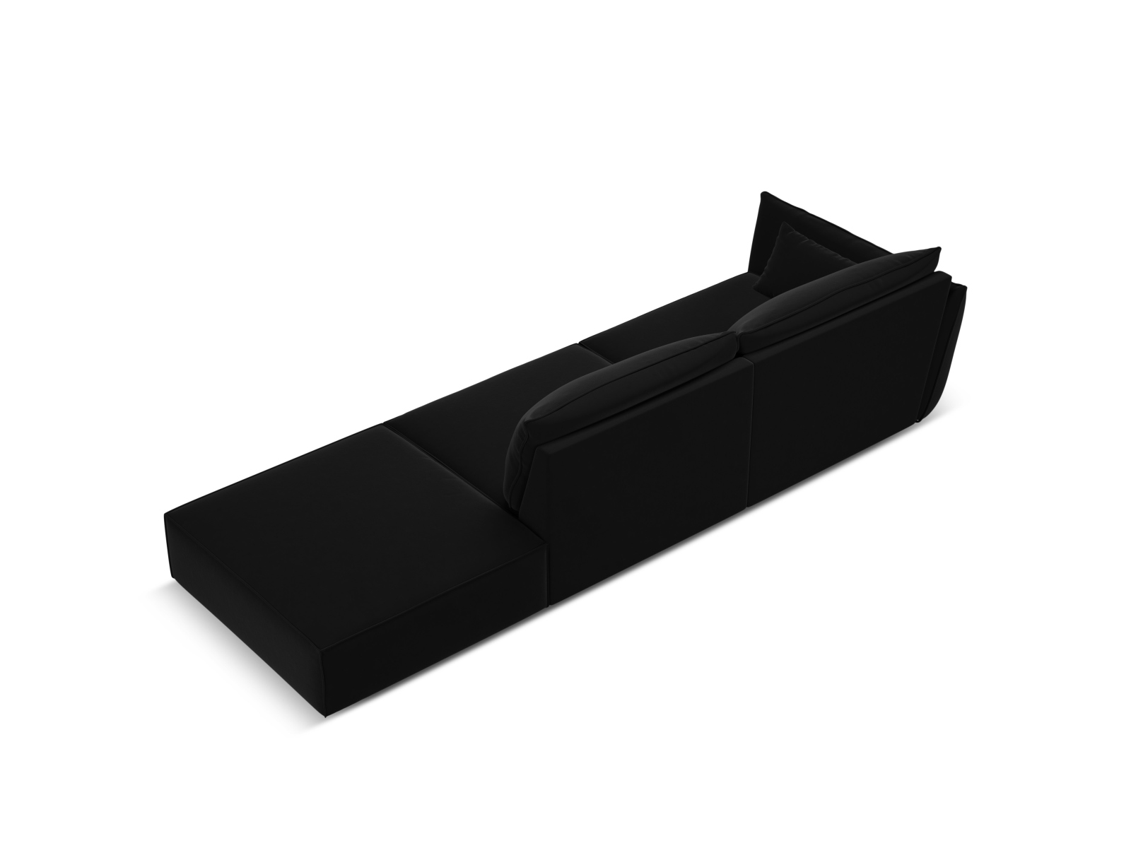 Right Velvet Sofa, "Kaelle", 4 Seats, 264x110x85