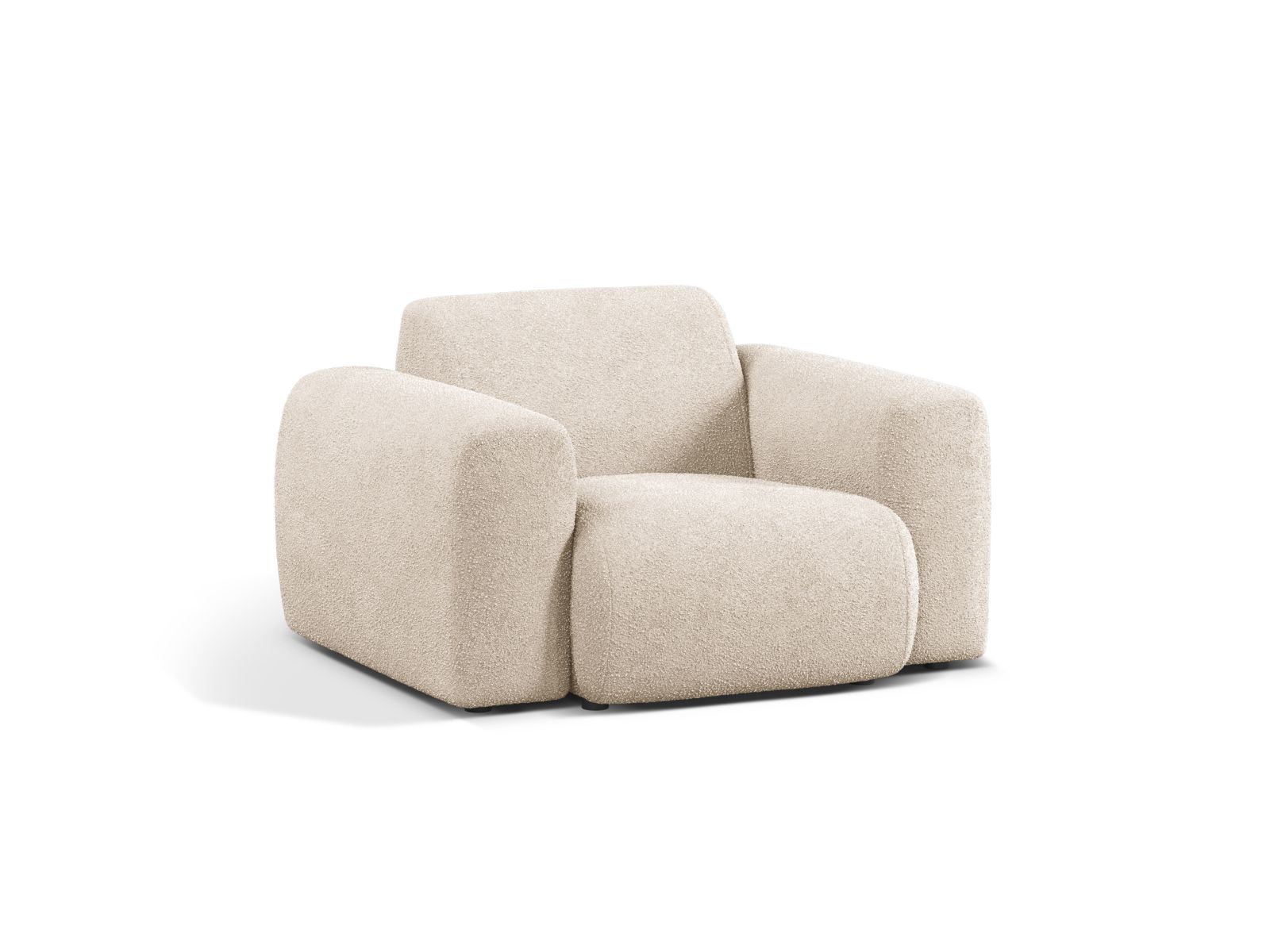 Boucle Armchair, "Molino", 1 Seat, 108x100x72
