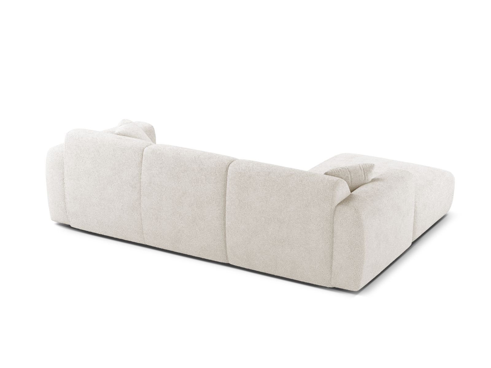 Boucle Left Corner Sofa, "Molino", 4 Seats, 255x170x72