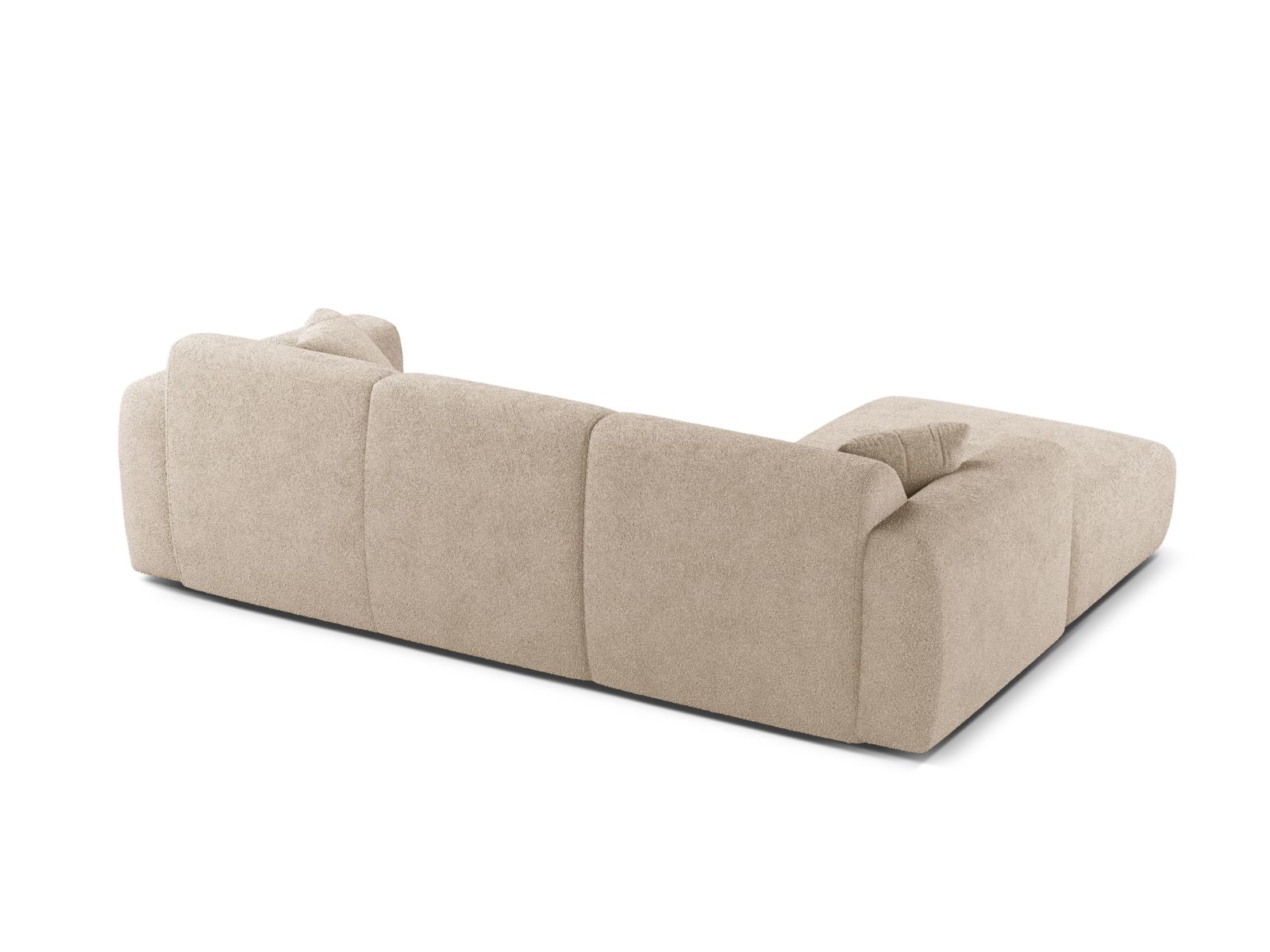 Boucle Left Corner Sofa, "Molino", 4 Seats, 255x170x72