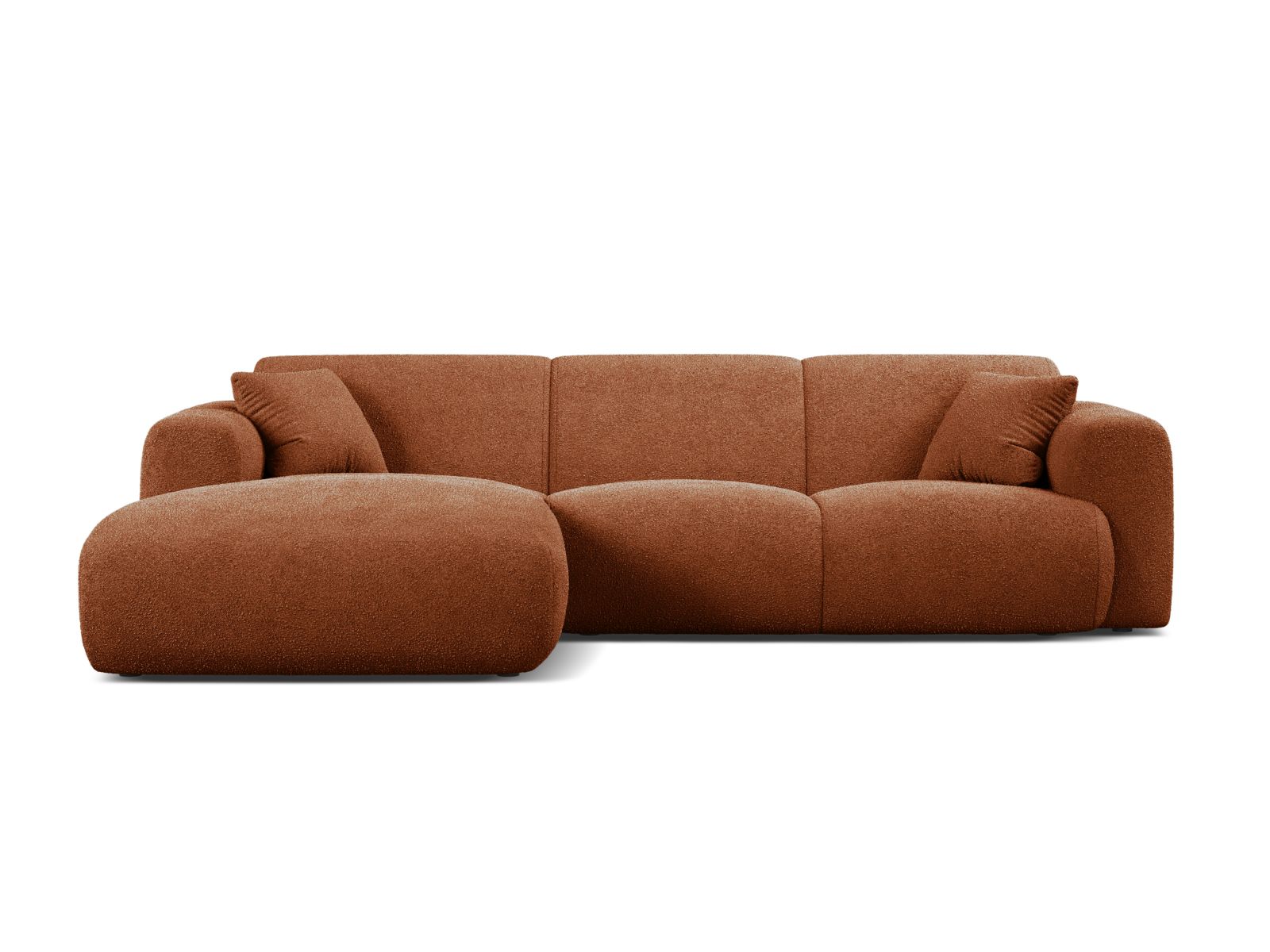 Boucle Left Corner Sofa, "Molino", 4 Seats, 255x170x72
