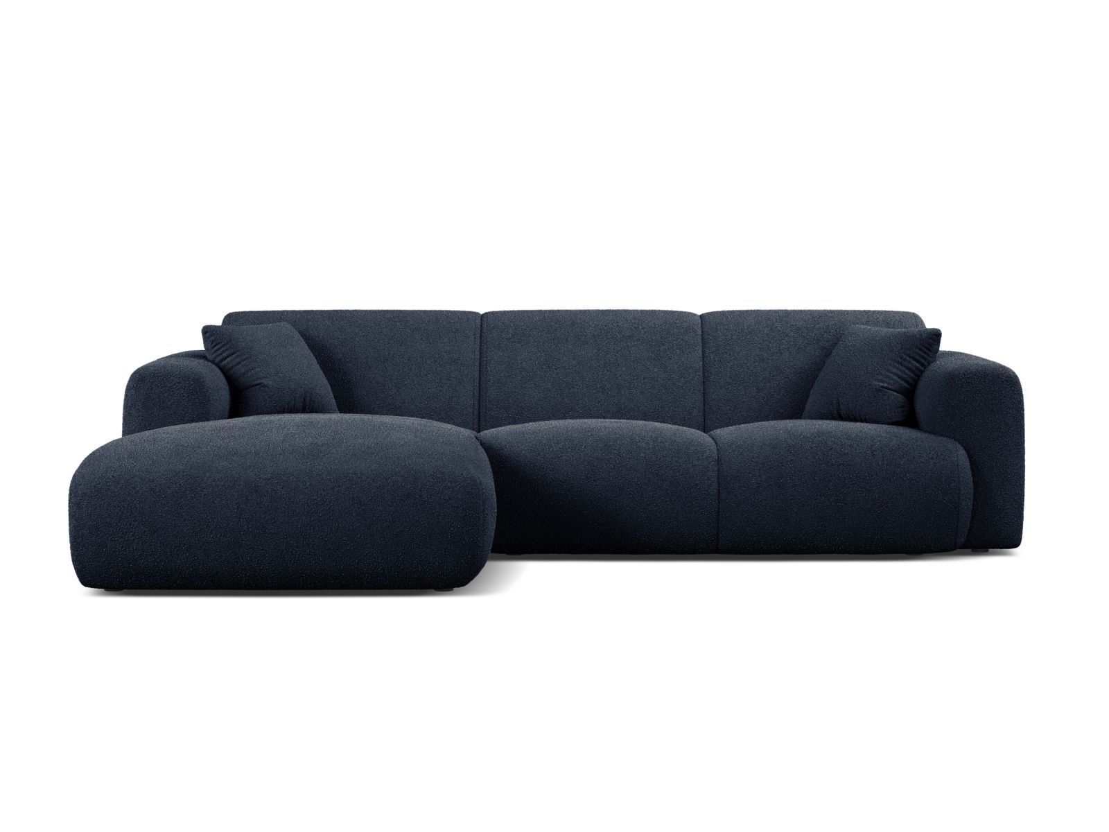 Boucle Left Corner Sofa, "Molino", 4 Seats, 255x170x72