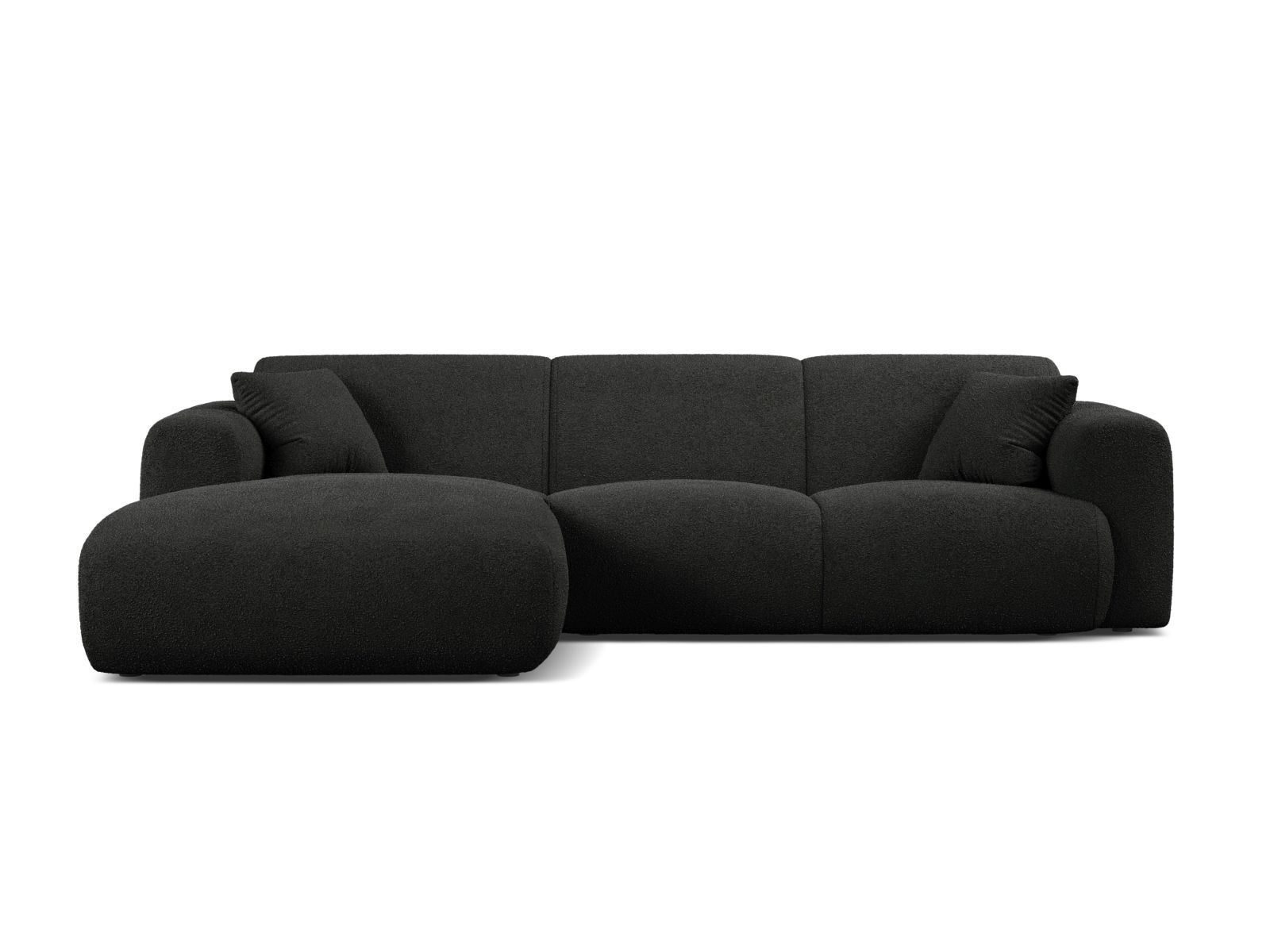 Boucle Left Corner Sofa, "Molino", 4 Seats, 255x170x72
