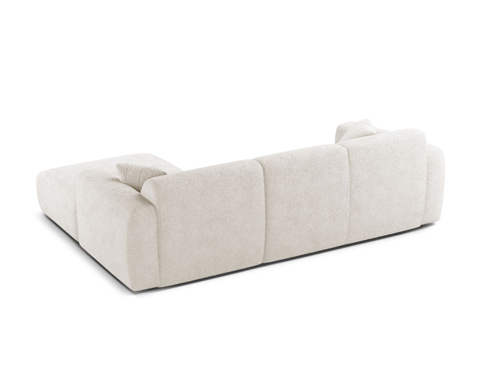 Boucle Right Corner Sofa, "Molino", 4 Seats, 255x170x72