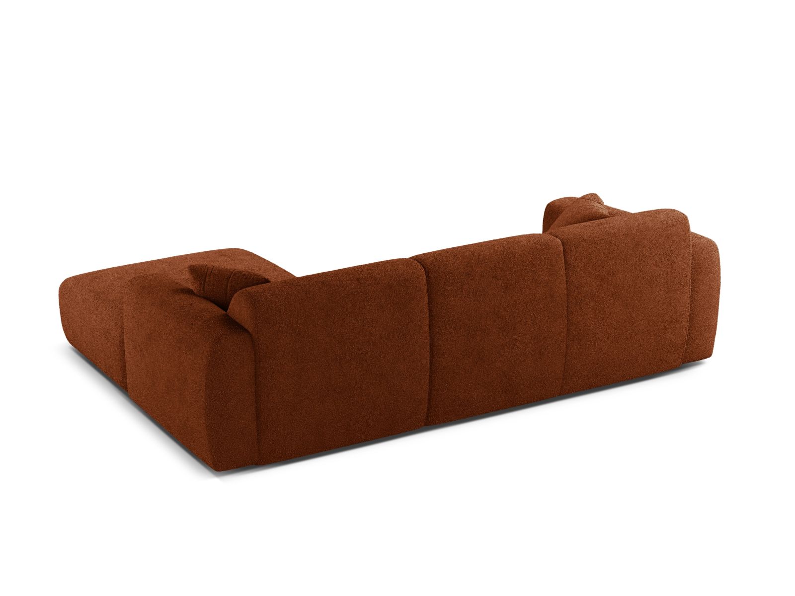 Boucle Right Corner Sofa, "Molino", 4 Seats, 255x170x72