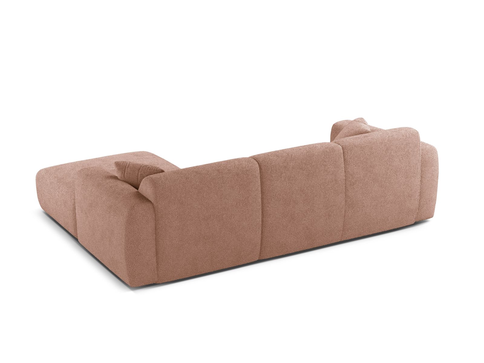 Boucle Right Corner Sofa, "Molino", 4 Seats, 255x170x72