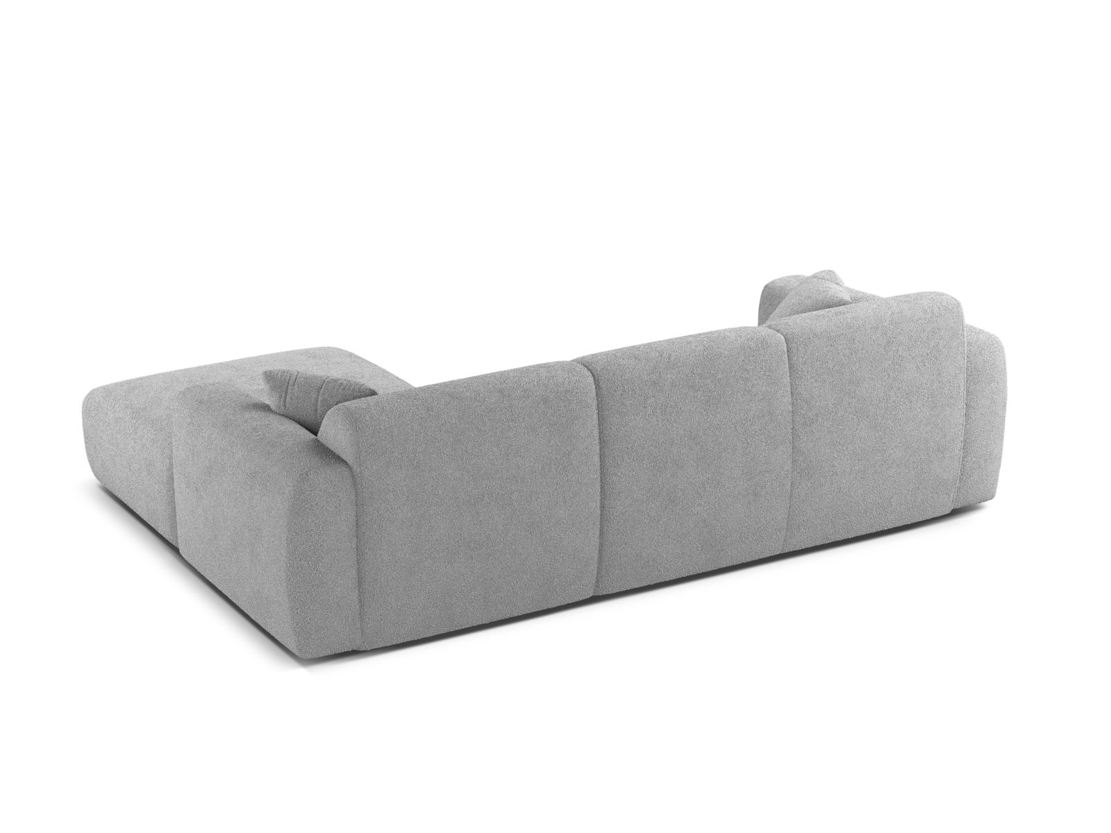 Boucle Right Corner Sofa, "Molino", 4 Seats, 255x170x72