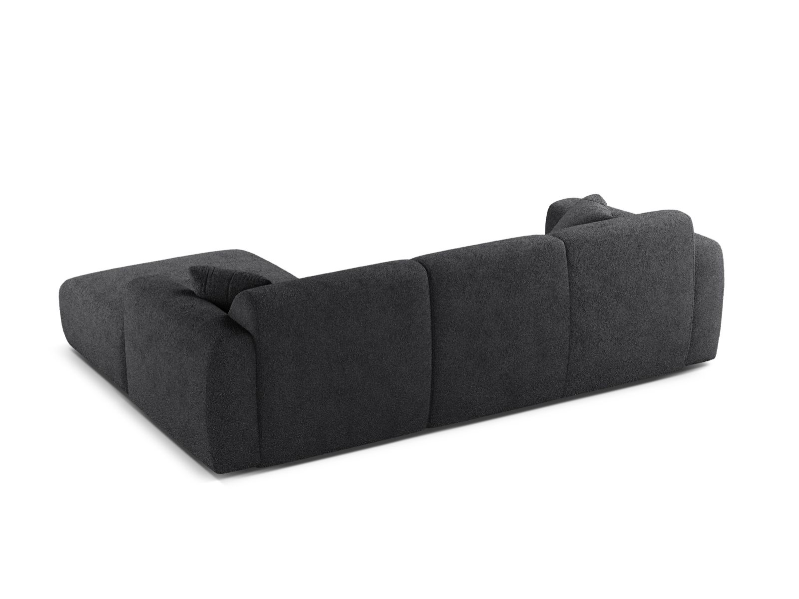 Boucle Right Corner Sofa, "Molino", 4 Seats, 255x170x72