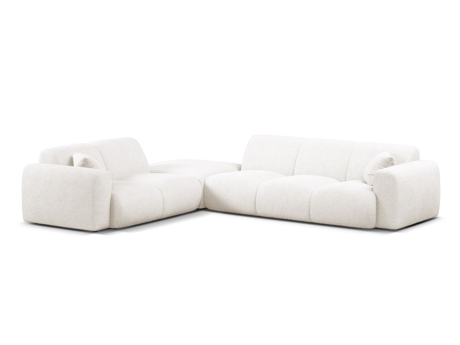 Boucle Left Corner Sofa, "Molino", 6 Seats, 315x250x72