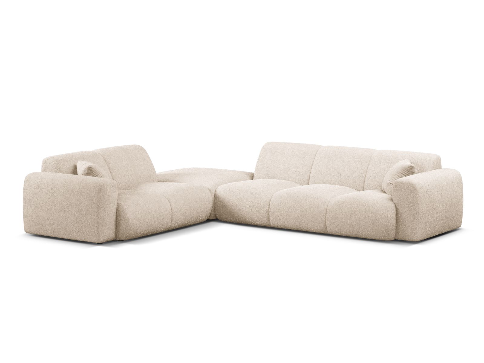 Boucle Left Corner Sofa, "Molino", 6 Seats, 315x250x72