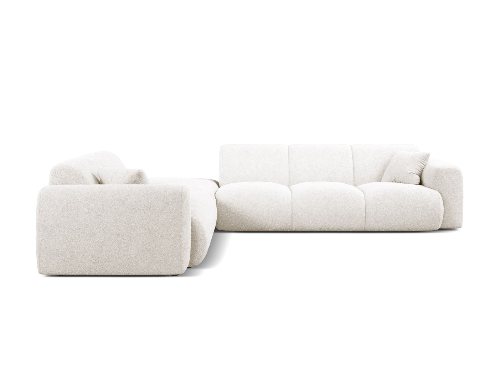 Boucle Left Corner Sofa, "Molino", 6 Seats, 315x250x72
