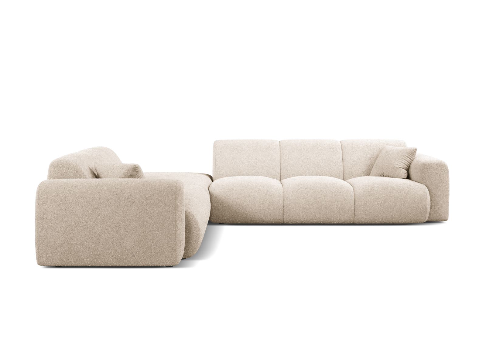 Boucle Left Corner Sofa, "Molino", 6 Seats, 315x250x72