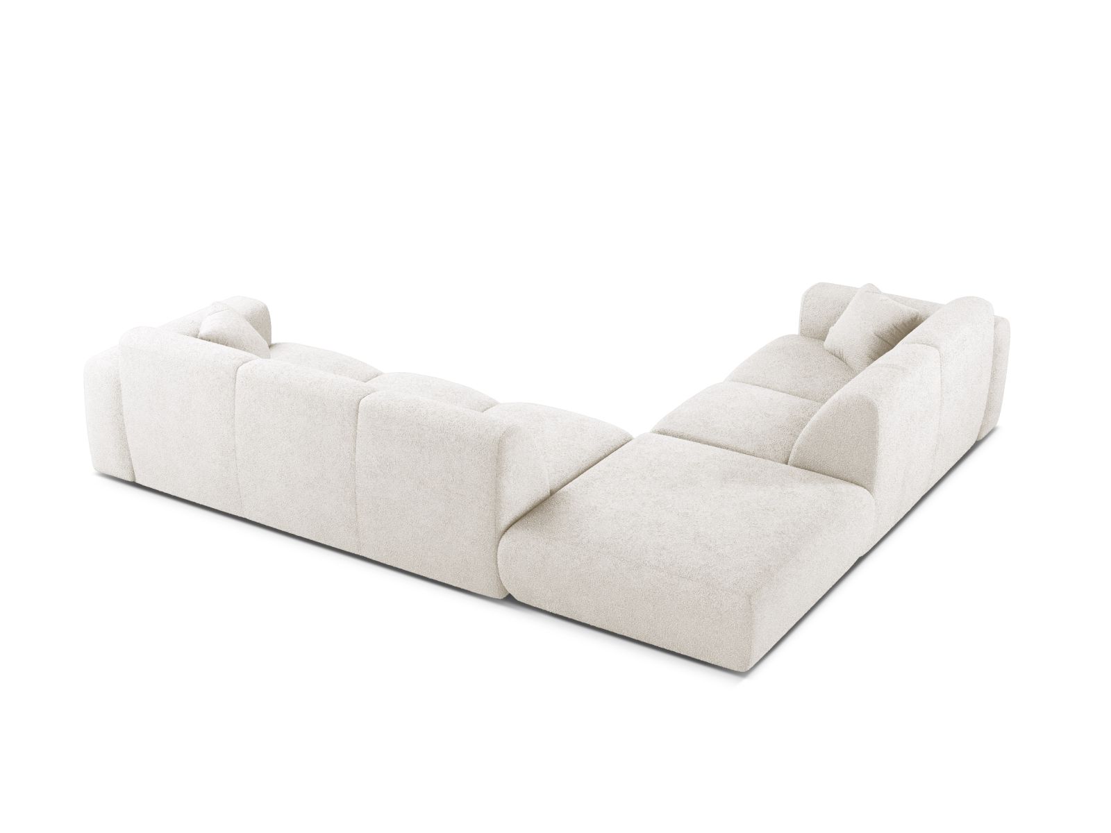 Boucle Left Corner Sofa, "Molino", 6 Seats, 315x250x72