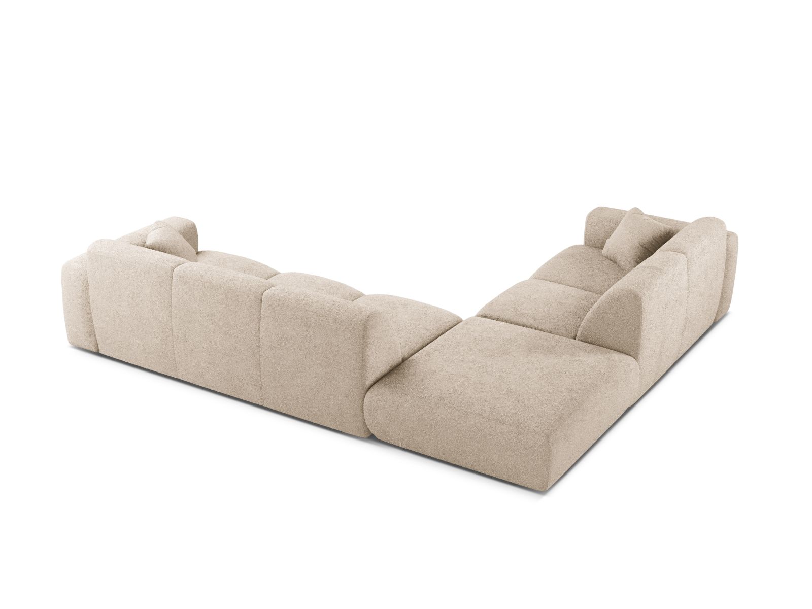 Boucle Left Corner Sofa, "Molino", 6 Seats, 315x250x72