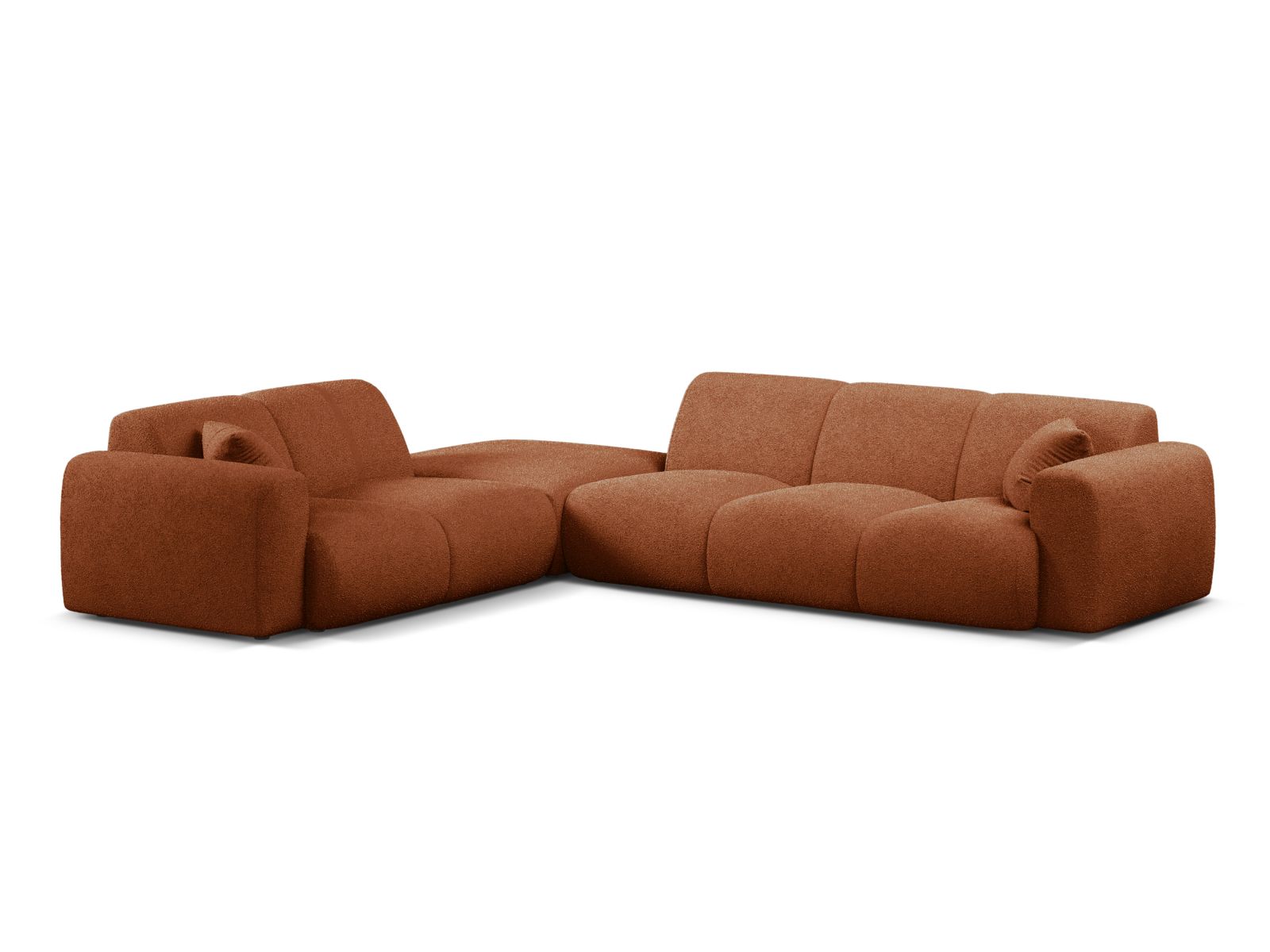 Boucle Left Corner Sofa, "Molino", 6 Seats, 315x250x72
