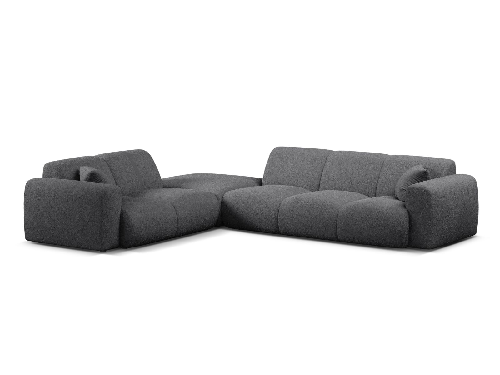 Boucle Left Corner Sofa, "Molino", 6 Seats, 315x250x72