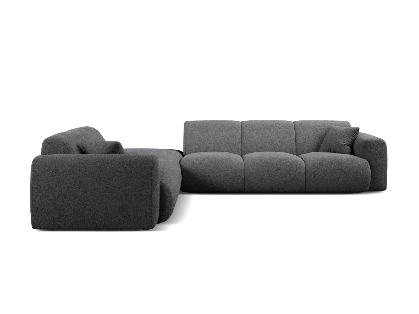 Boucle Left Corner Sofa, "Molino", 6 Seats, 315x250x72