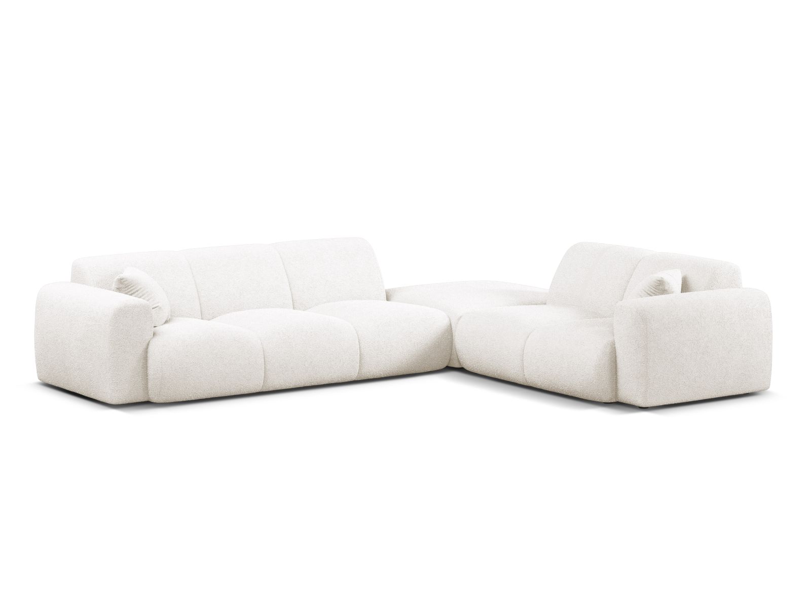 Boucle Right Corner Sofa, "Molino", 6 Seats, 315x250x72