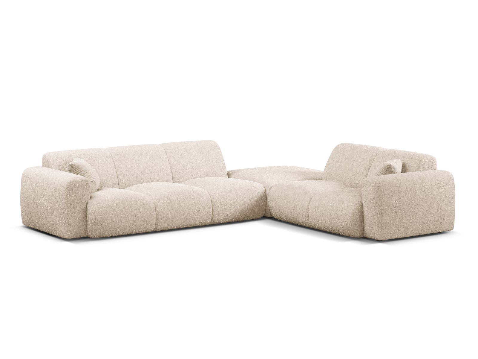 Boucle Right Corner Sofa, "Molino", 6 Seats, 315x250x72
