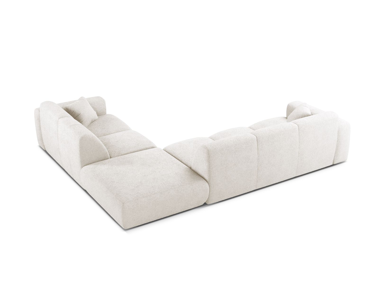 Boucle Right Corner Sofa, "Molino", 6 Seats, 315x250x72
