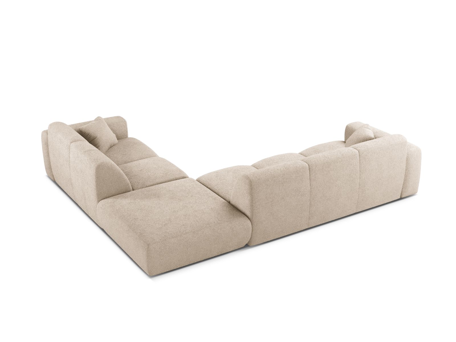 Boucle Right Corner Sofa, "Molino", 6 Seats, 315x250x72