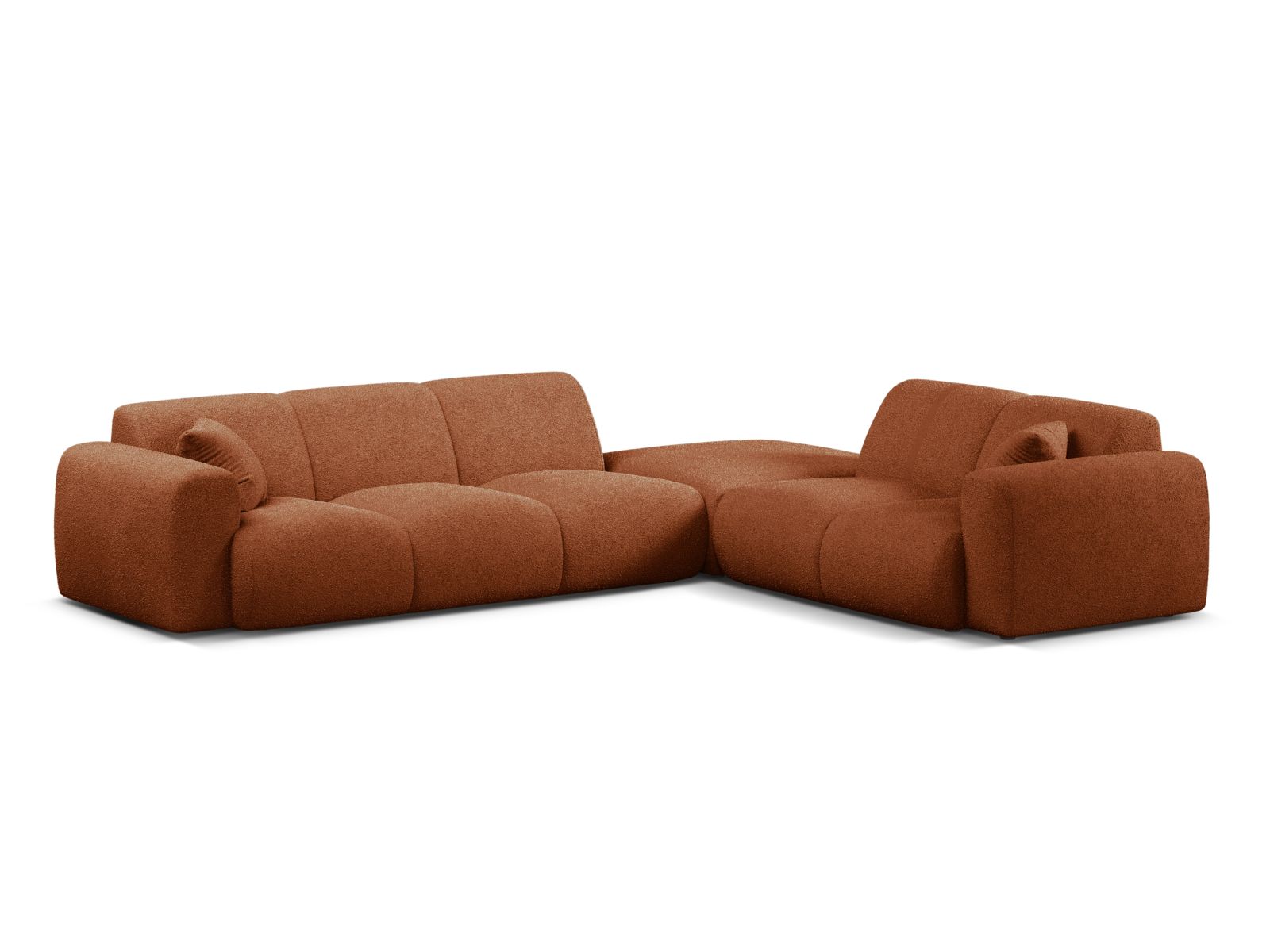 Boucle Right Corner Sofa, "Molino", 6 Seats, 315x250x72