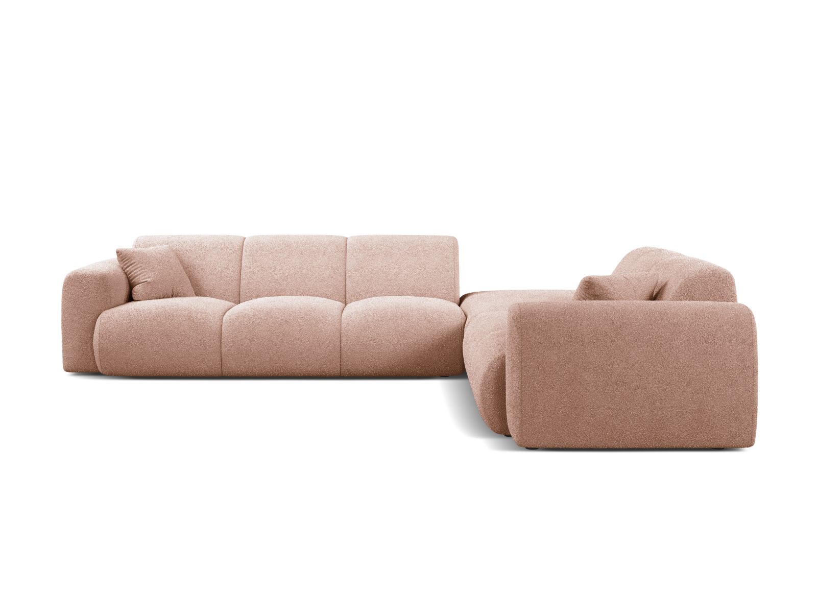 Boucle Right Corner Sofa, "Molino", 6 Seats, 315x250x72