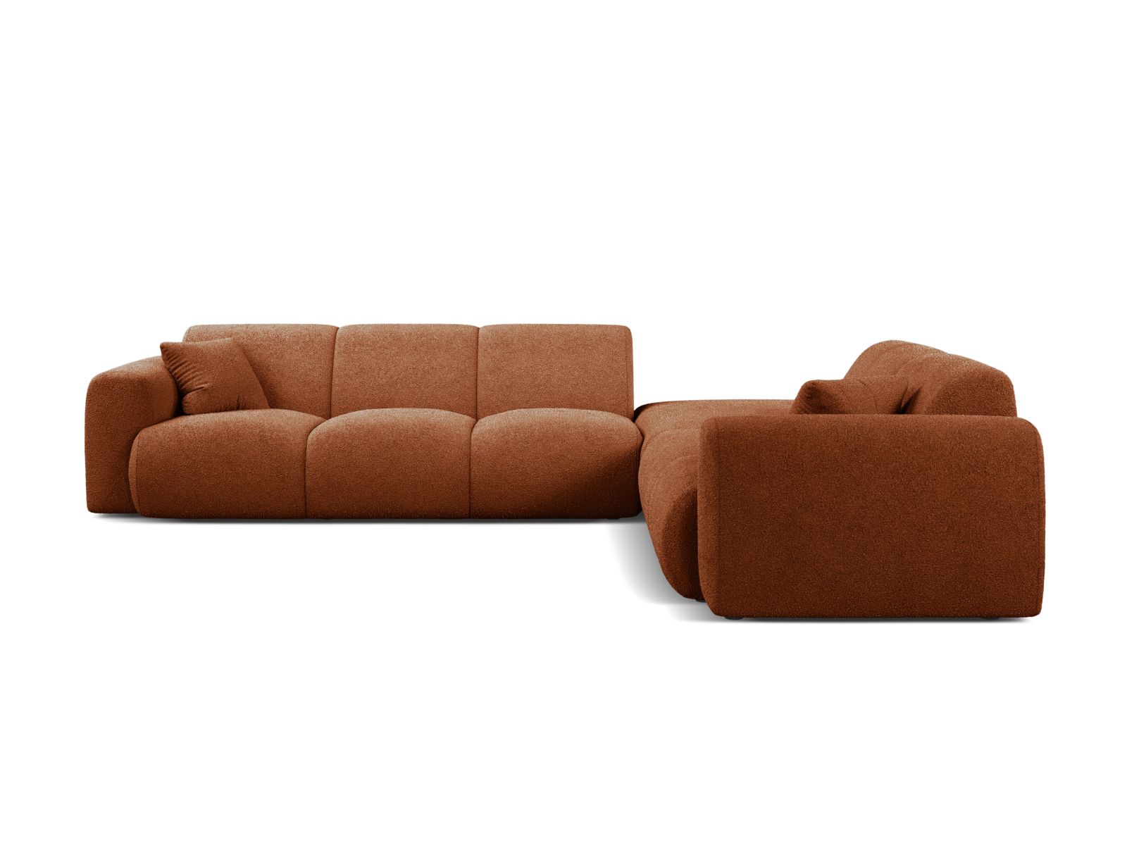 Boucle Right Corner Sofa, "Molino", 6 Seats, 315x250x72