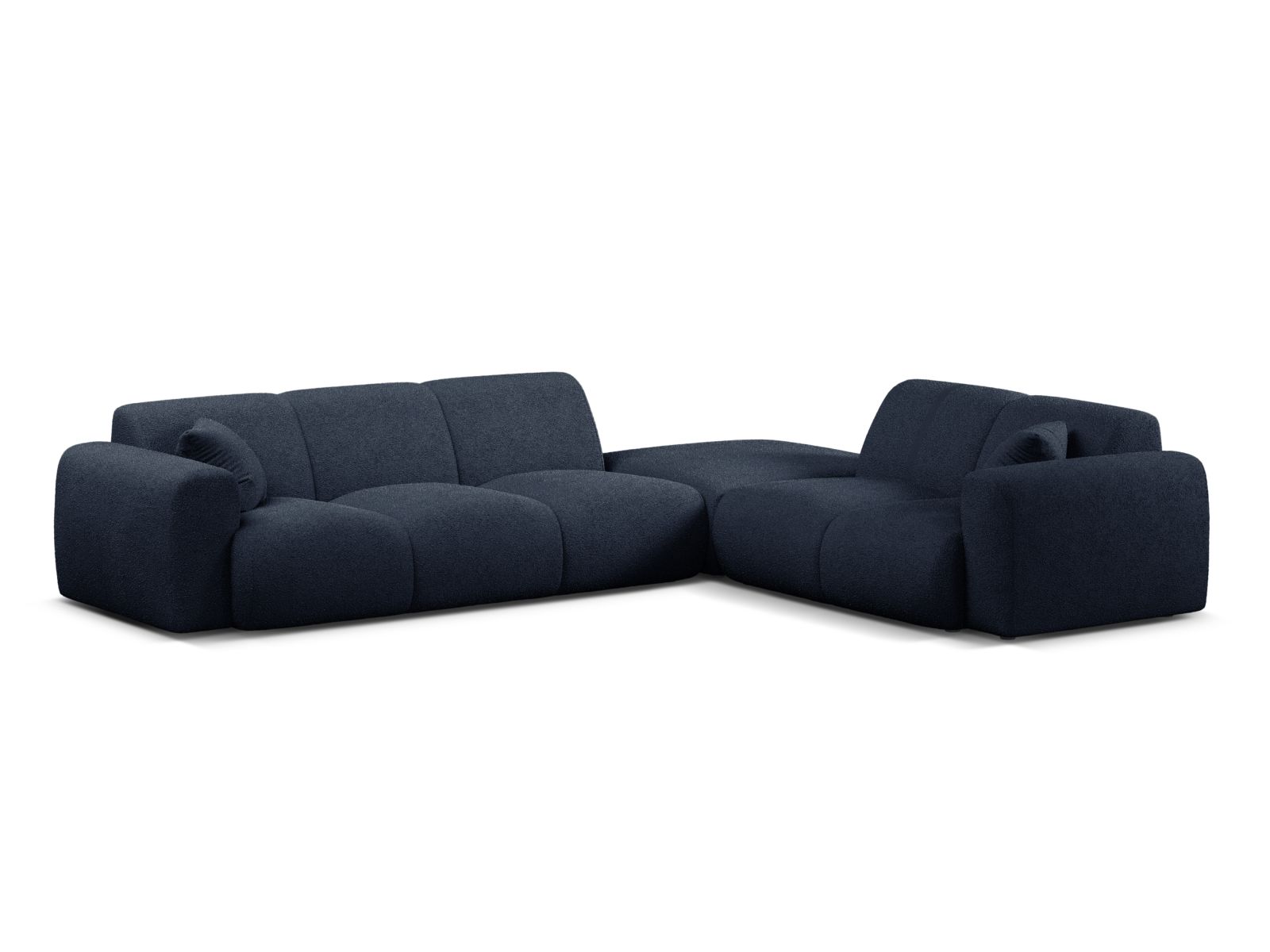 Boucle Right Corner Sofa, "Molino", 6 Seats, 315x250x72