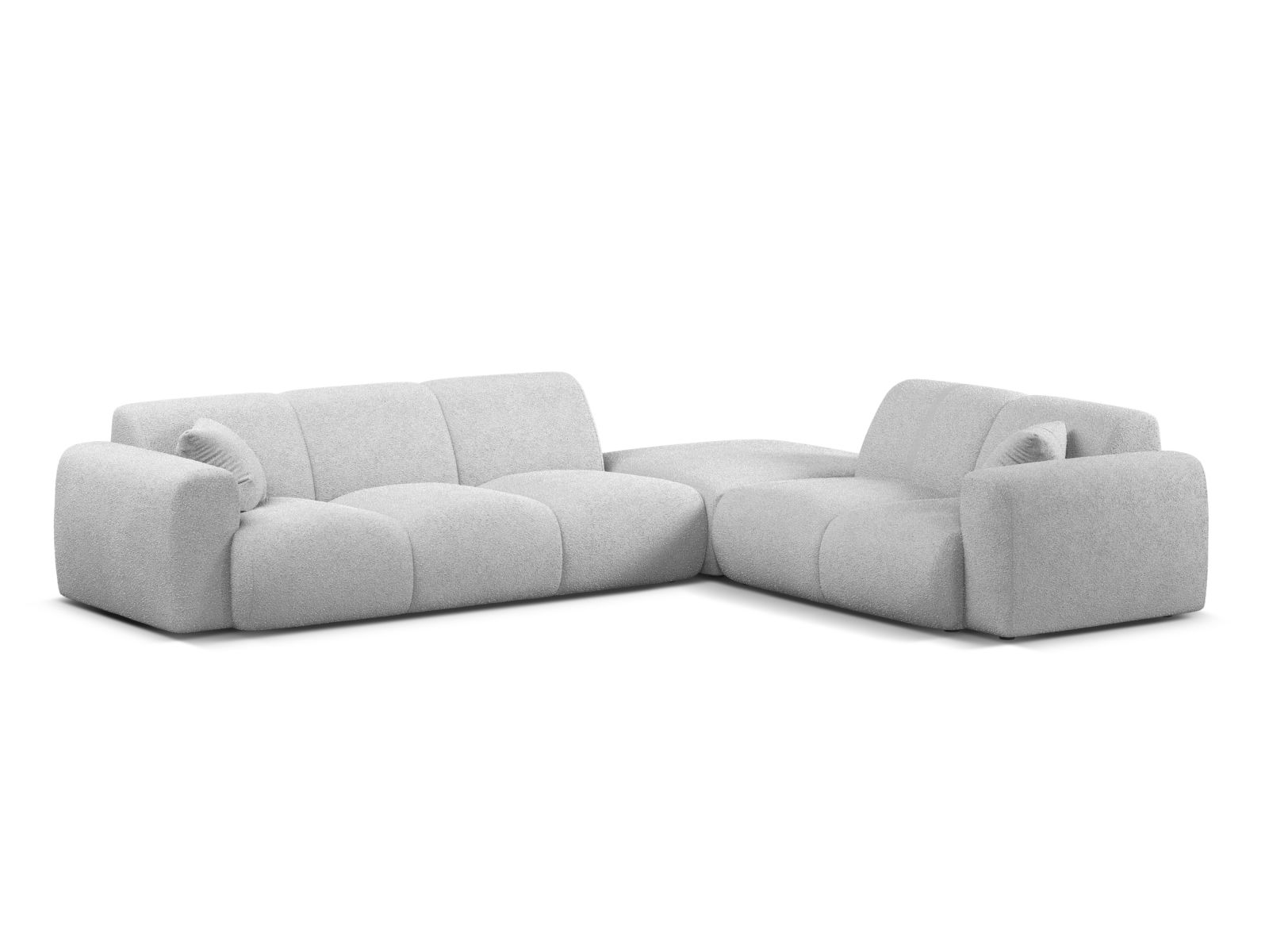 Boucle Right Corner Sofa, "Molino", 6 Seats, 315x250x72