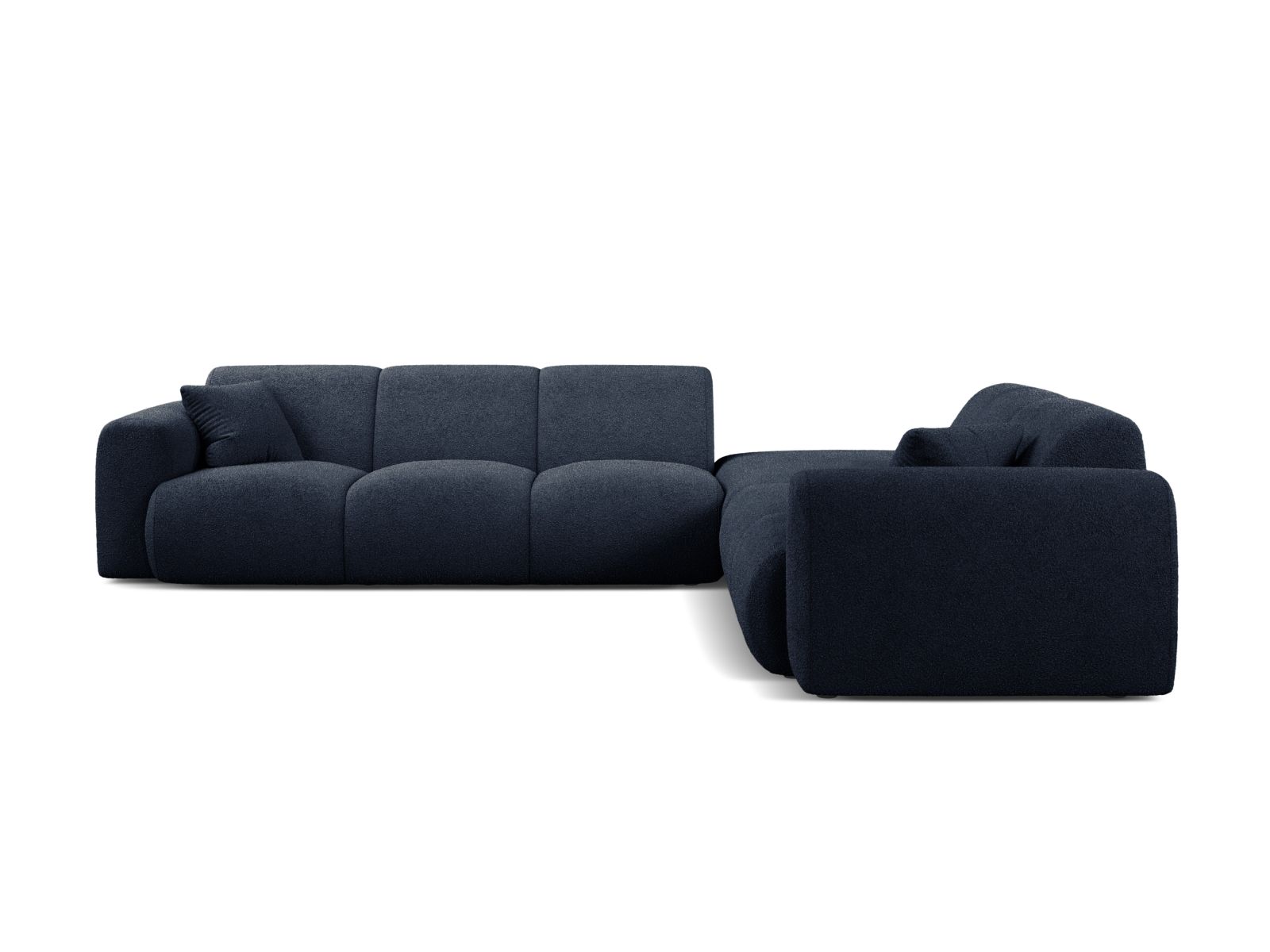 Boucle Right Corner Sofa, "Molino", 6 Seats, 315x250x72