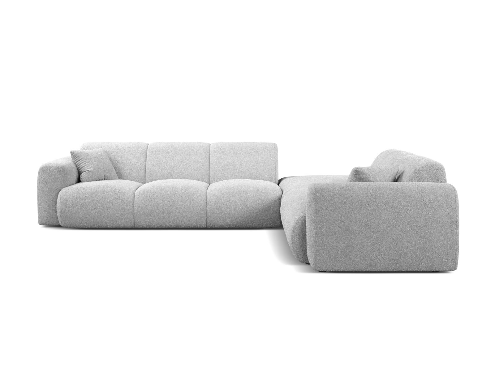 Boucle Right Corner Sofa, "Molino", 6 Seats, 315x250x72
