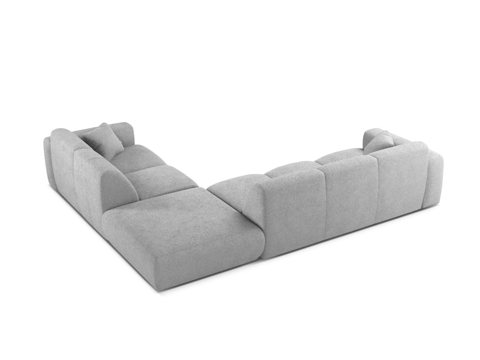 Boucle Right Corner Sofa, "Molino", 6 Seats, 315x250x72