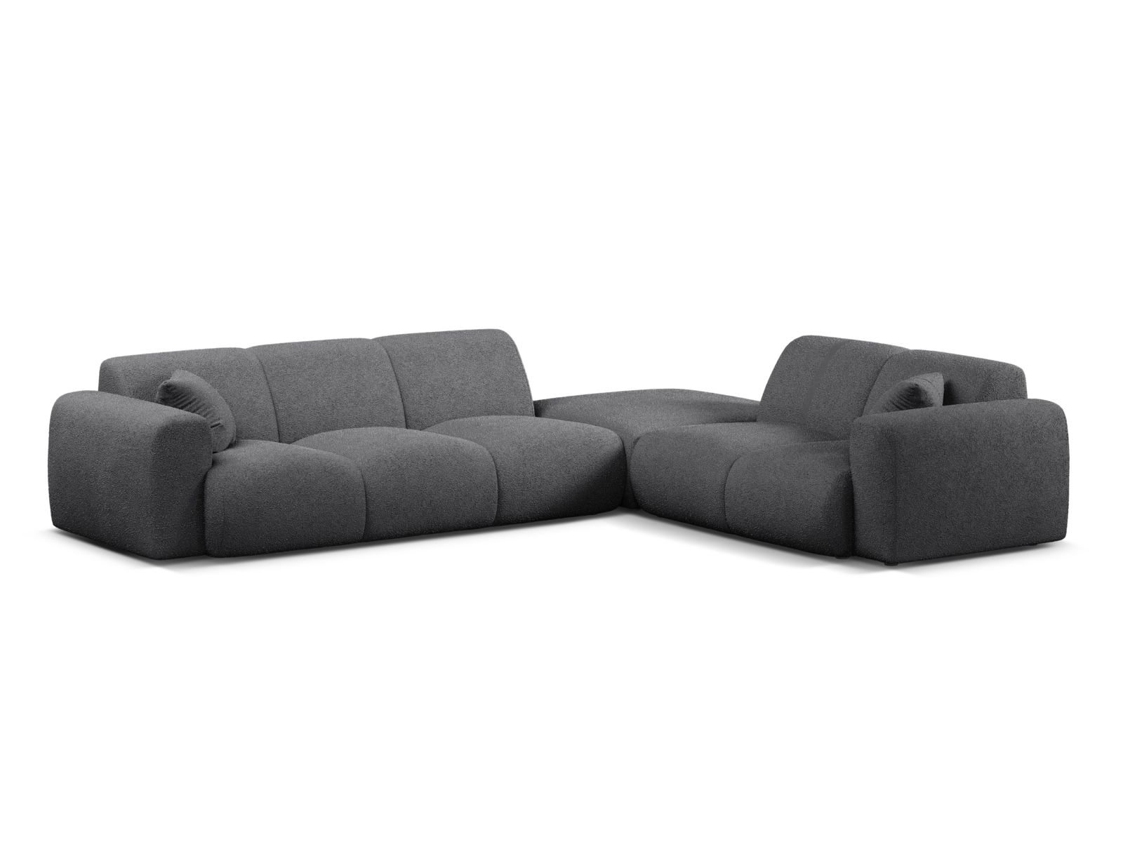 Boucle Right Corner Sofa, "Molino", 6 Seats, 315x250x72