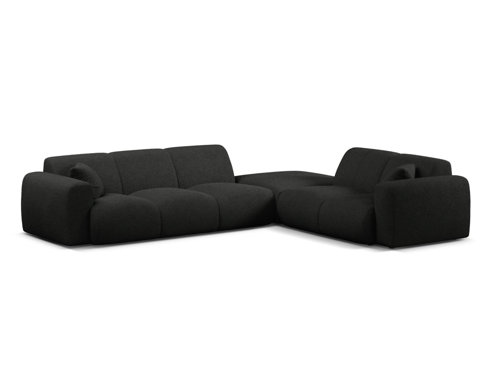 Boucle Right Corner Sofa, "Molino", 6 Seats, 315x250x72