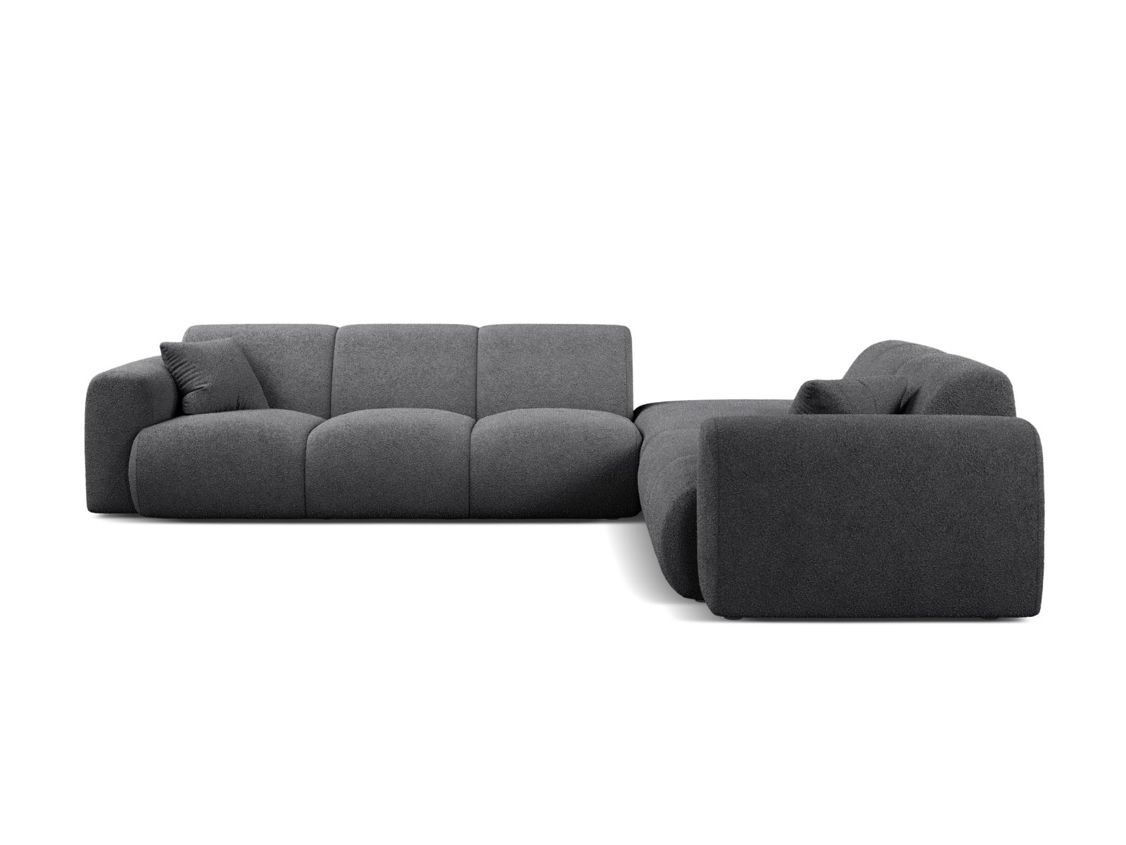 Boucle Right Corner Sofa, "Molino", 6 Seats, 315x250x72