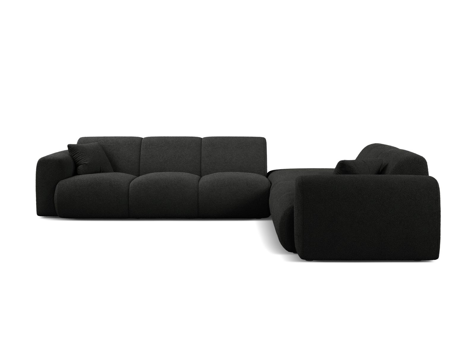 Boucle Right Corner Sofa, "Molino", 6 Seats, 315x250x72