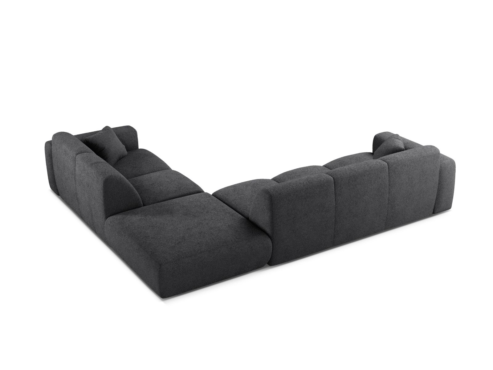 Boucle Right Corner Sofa, "Molino", 6 Seats, 315x250x72