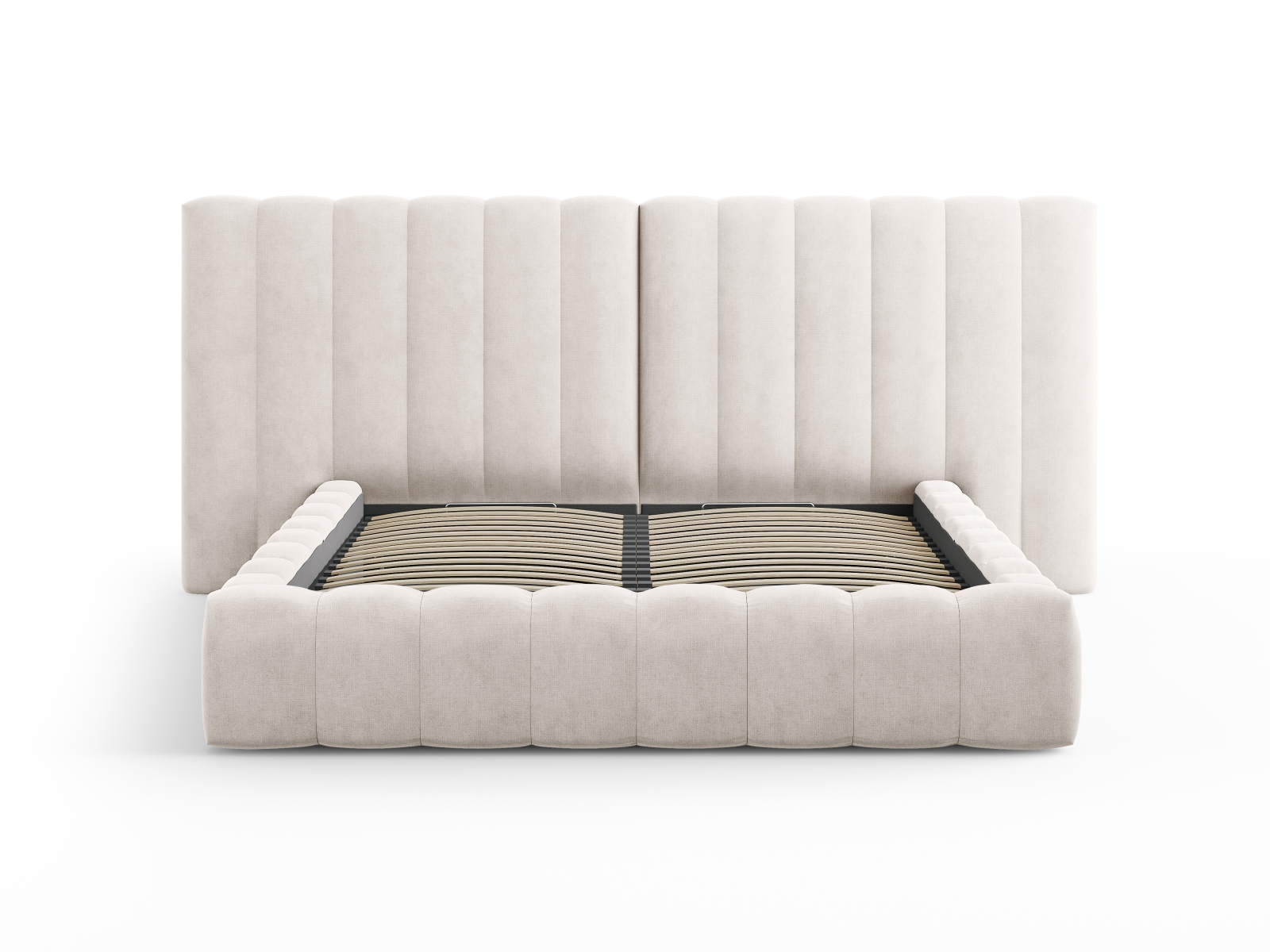 Storage Bed With Double Headboard, "Kelp", 350x230x100