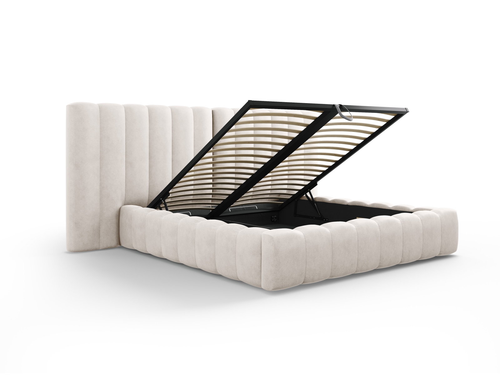 Storage Bed With Double Headboard, "Kelp", 350x230x100