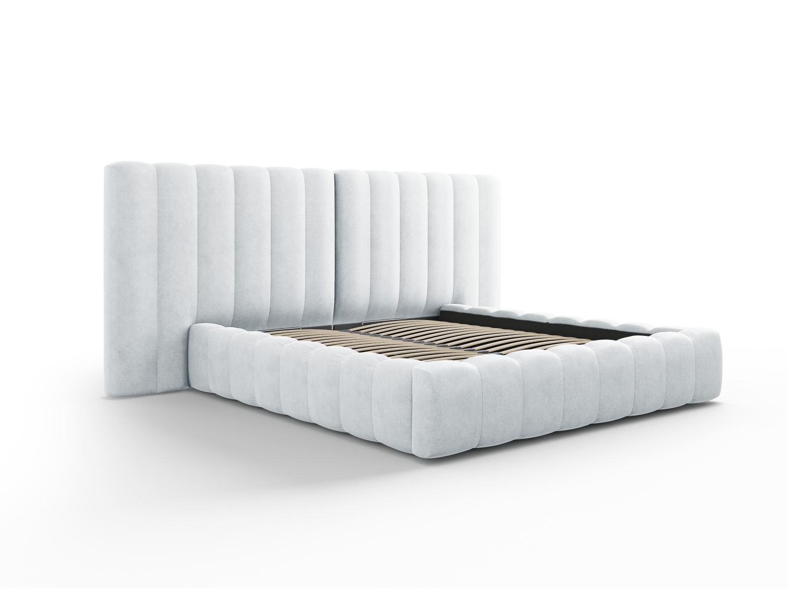 Storage Bed With Double Headboard, "Kelp", 350x230x100