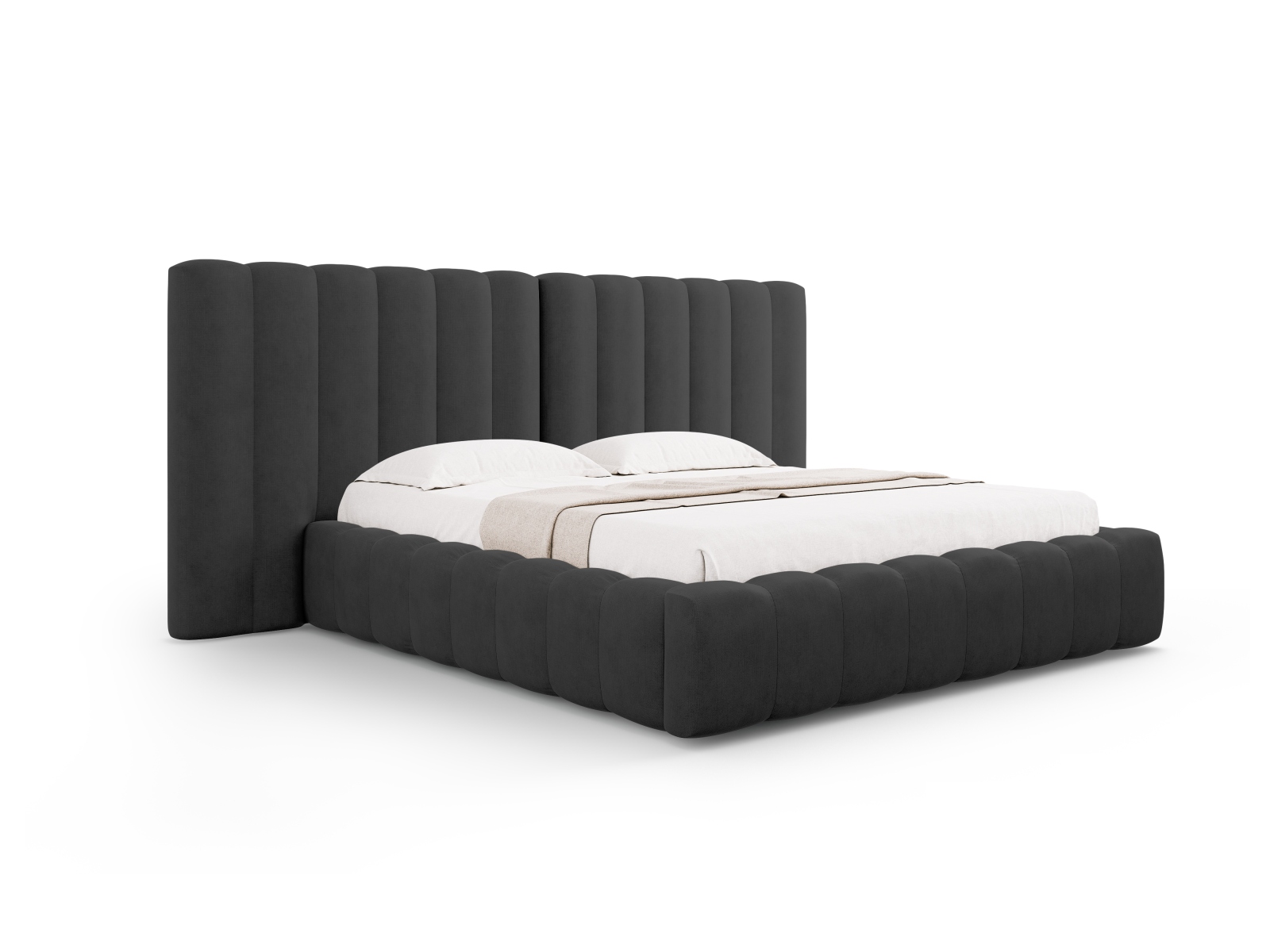 Storage Bed With Double Headboard, "Kelp", 350x230x100