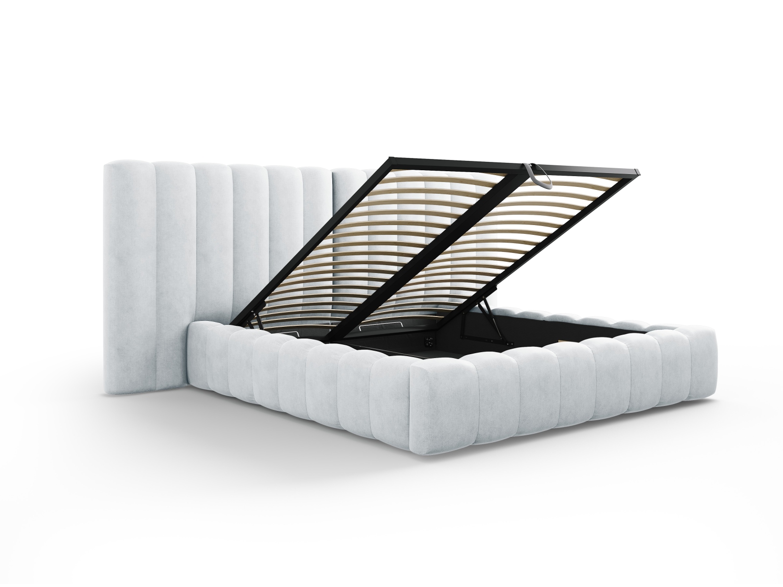 Storage Bed With Double Headboard, "Kelp", 350x230x100