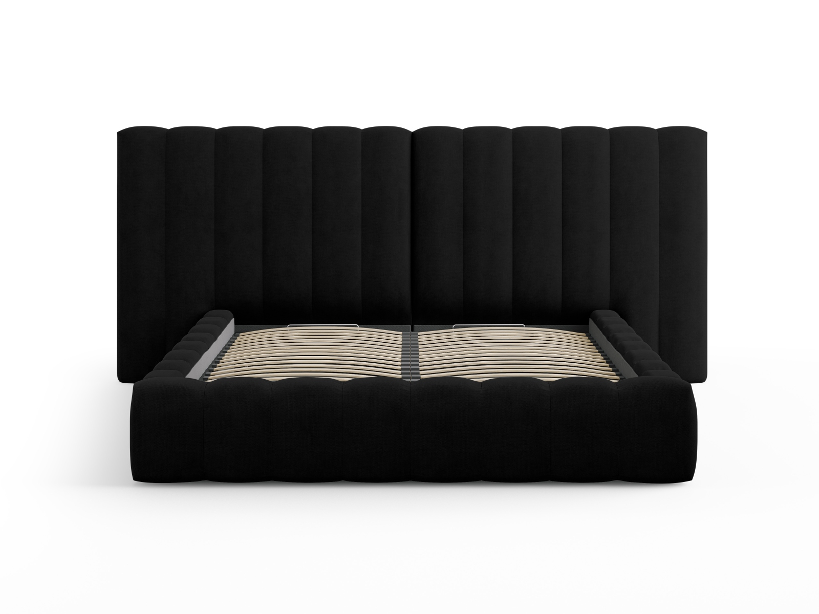 Storage Bed With Double Headboard, "Kelp", 350x230x100