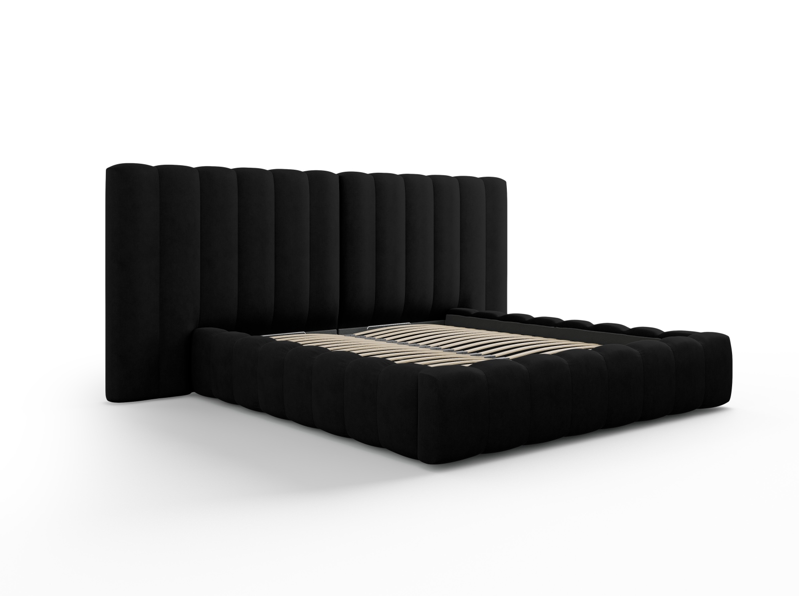 Storage Bed With Double Headboard, "Kelp", 350x230x100